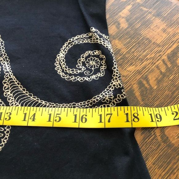 Desigual Black Knit Mini Dress/Tunic with Floral Appliqué - Picture 12 of 16